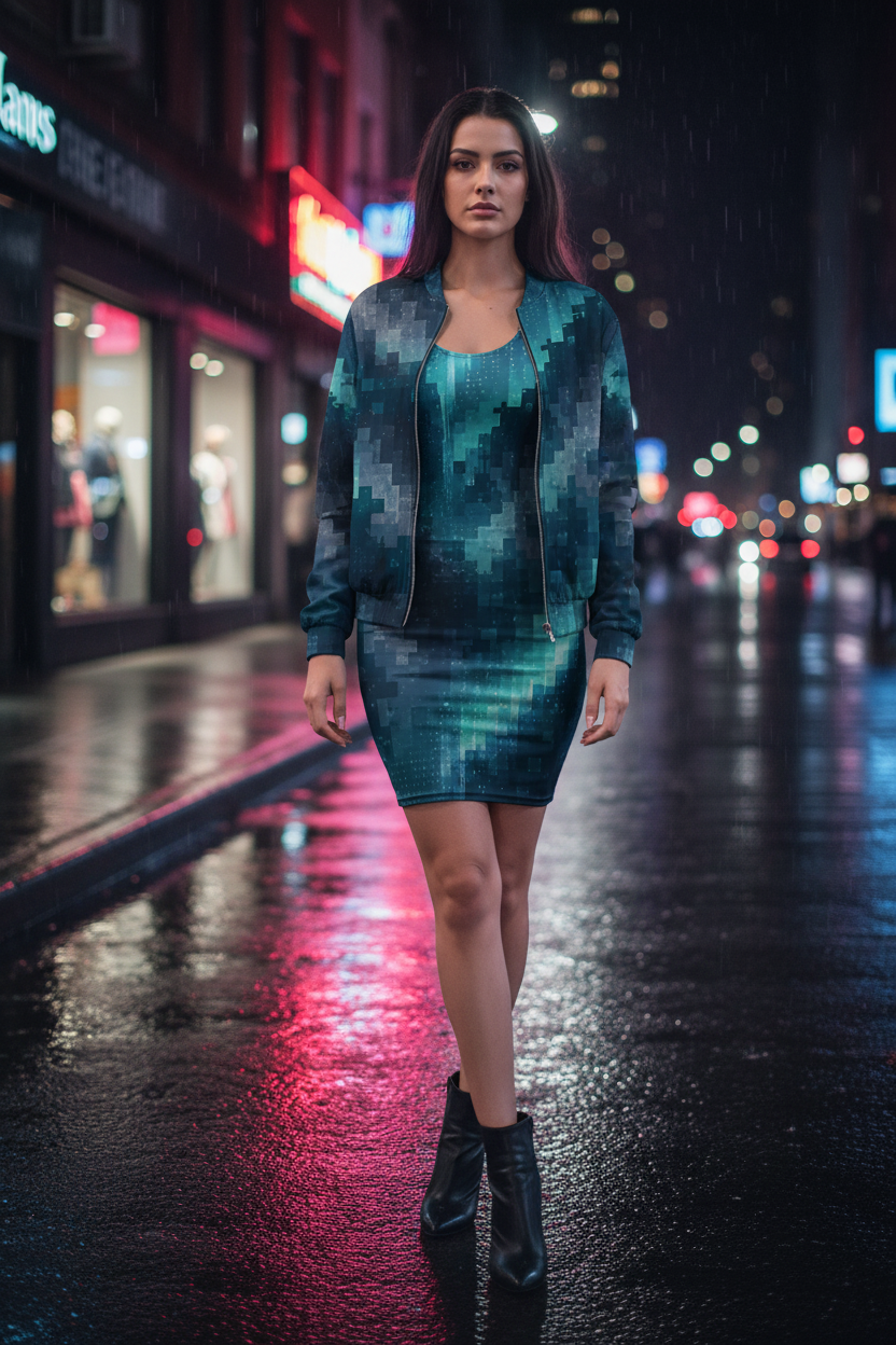 Neon Fjord City Lights Lifestyle Mockup