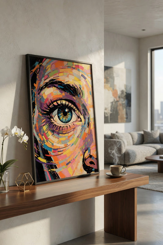 Vivid Gaze Abstract Eye Thin Canvas Wall Art