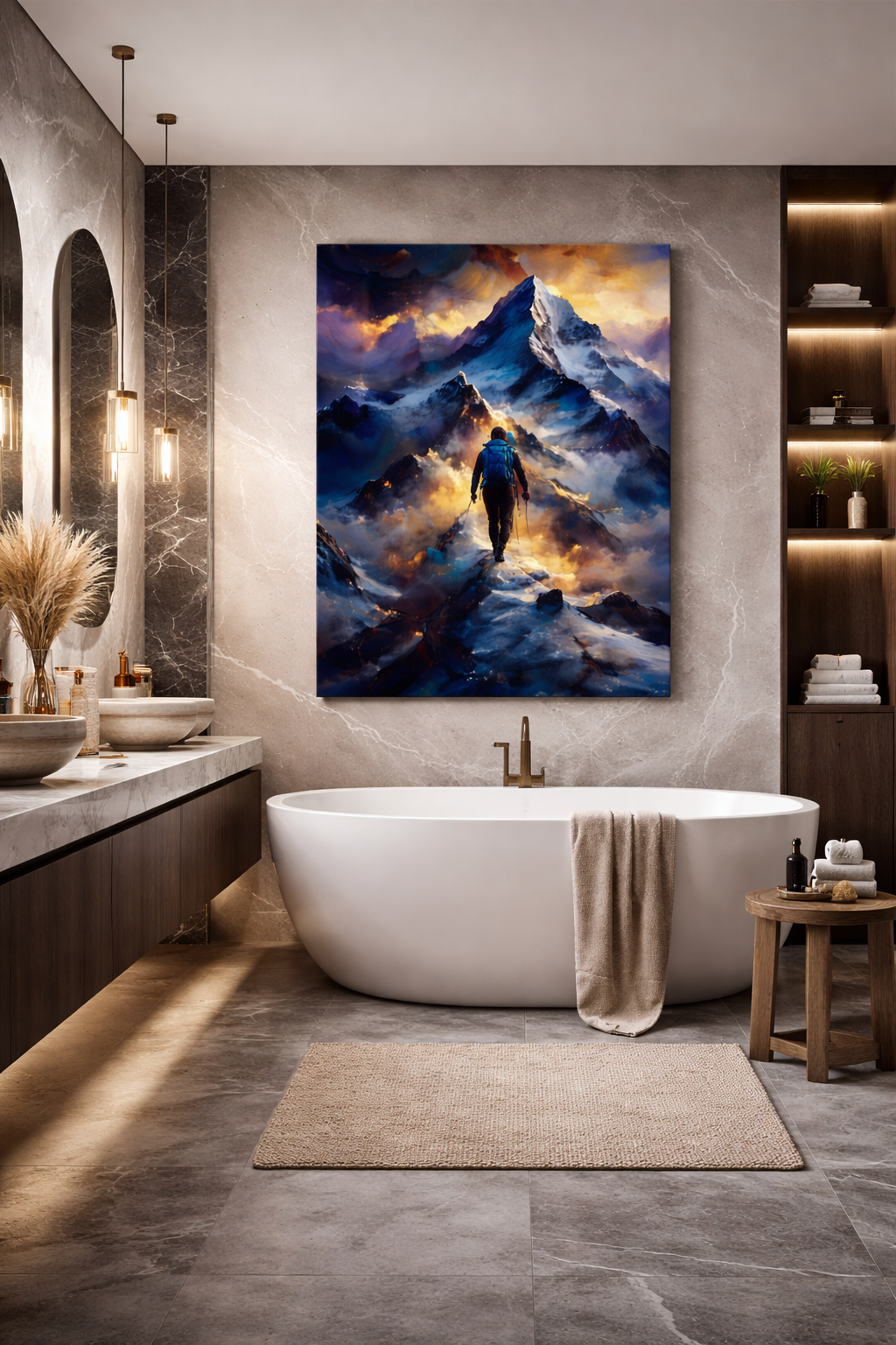 Celestial Ascent Canvas Print | Abstract Mountain Wall Art | Bullfrog Prints Canada