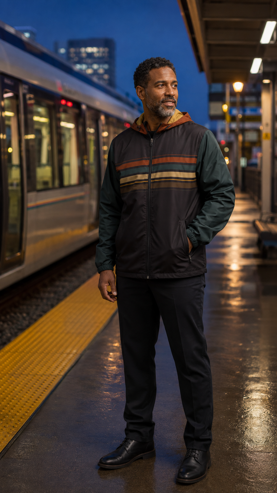 Night Transit Mens Windbreaker