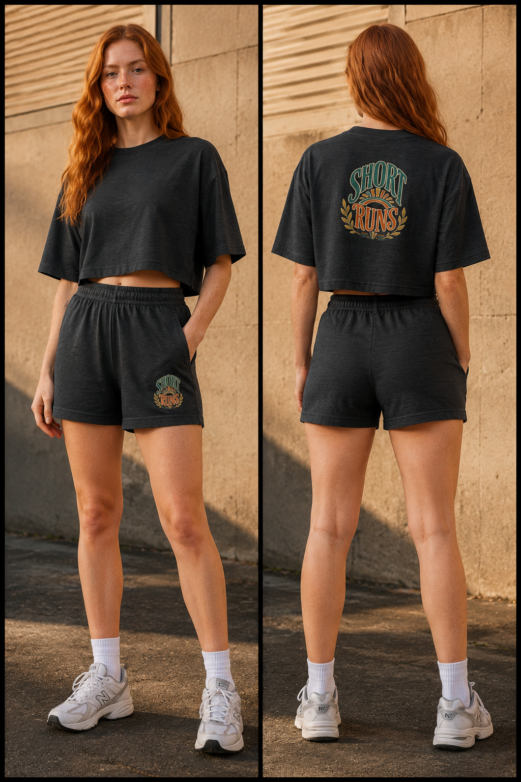 Short Runs Women's Garment Dye Crop Tee