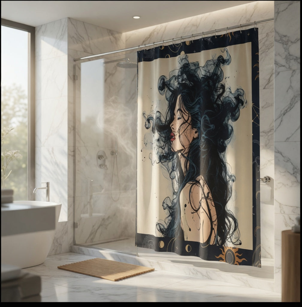 Wild Serenity Abstract Feminine Shower Curtain