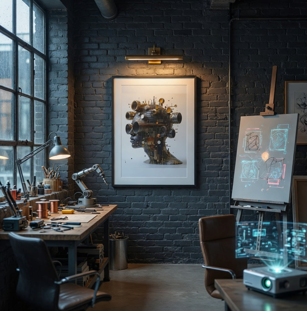 Mechanic Mind Framed Matte Poster Wall Art
