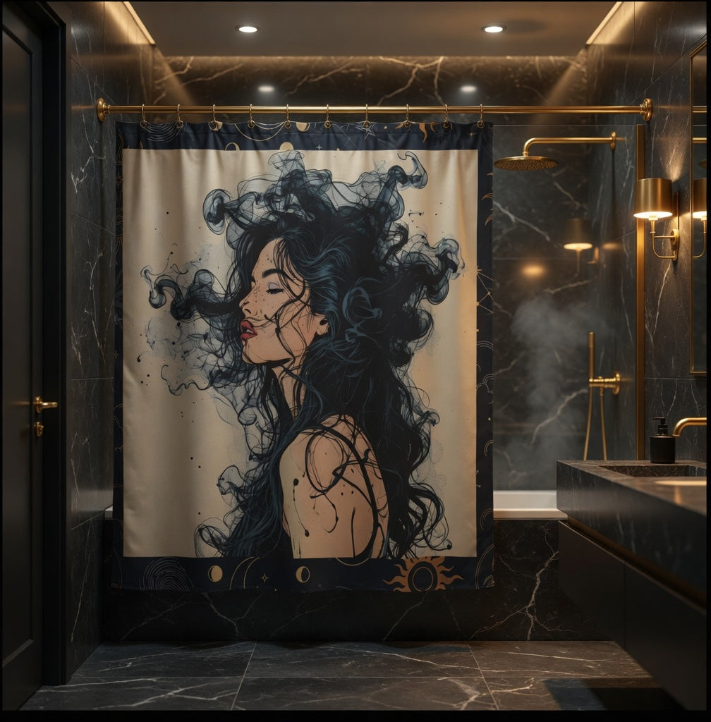 Wild Serenity Abstract Feminine Shower Curtain