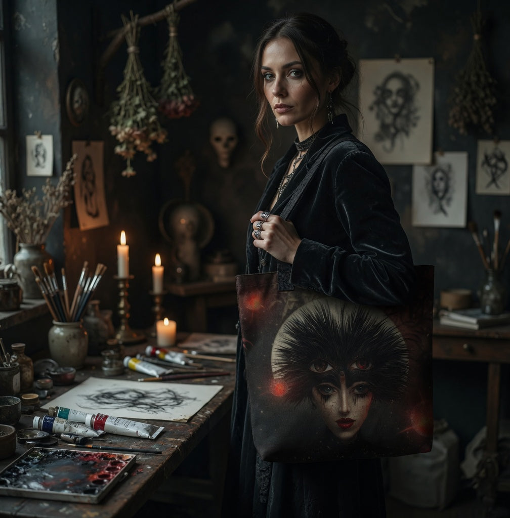 Eclipse of the Inner Eye | Art Tote Bag | Bullfrog Prints Canada