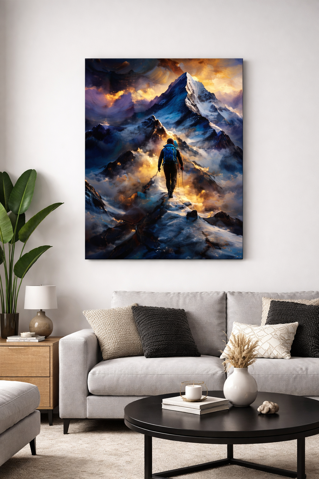 Celestial Ascent Canvas Print | Abstract Mountain Wall Art | Bullfrog Prints Canada