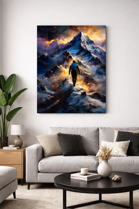 Celestial Ascent Canvas Print | Abstract Mountain Wall Art | Bullfrog Prints Canada