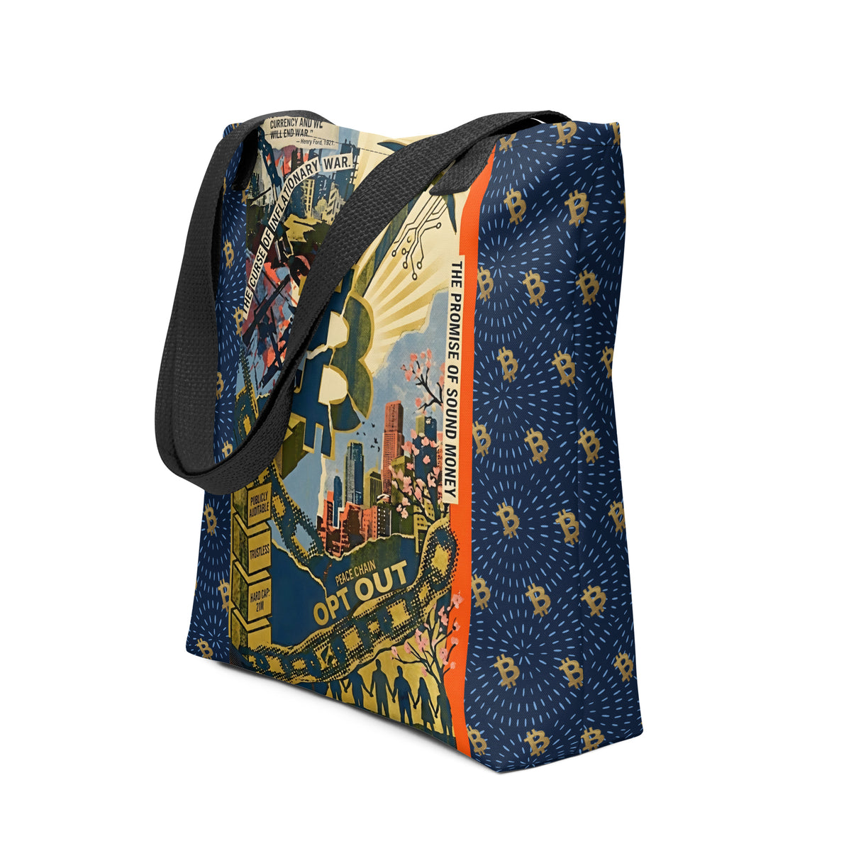 Opt Out Bitcoin Art Tote Bag