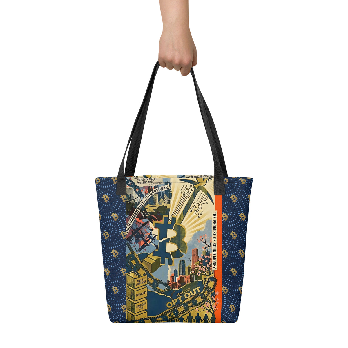 Opt Out Bitcoin Art Tote Bag