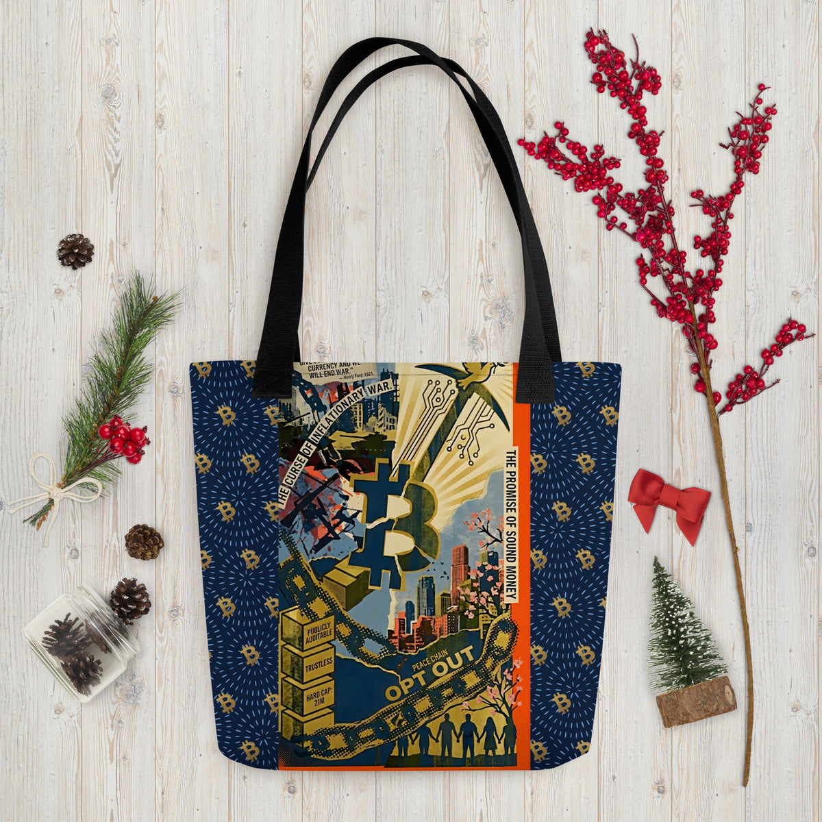 Opt Out Bitcoin Art Tote Bag