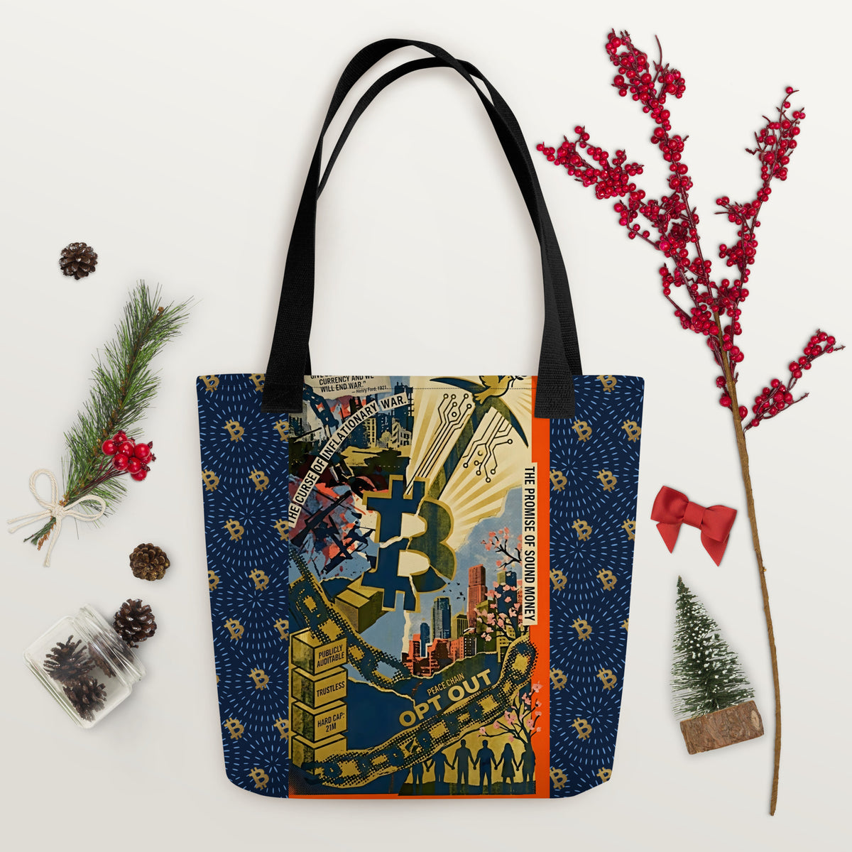 Opt Out Bitcoin Art Tote Bag