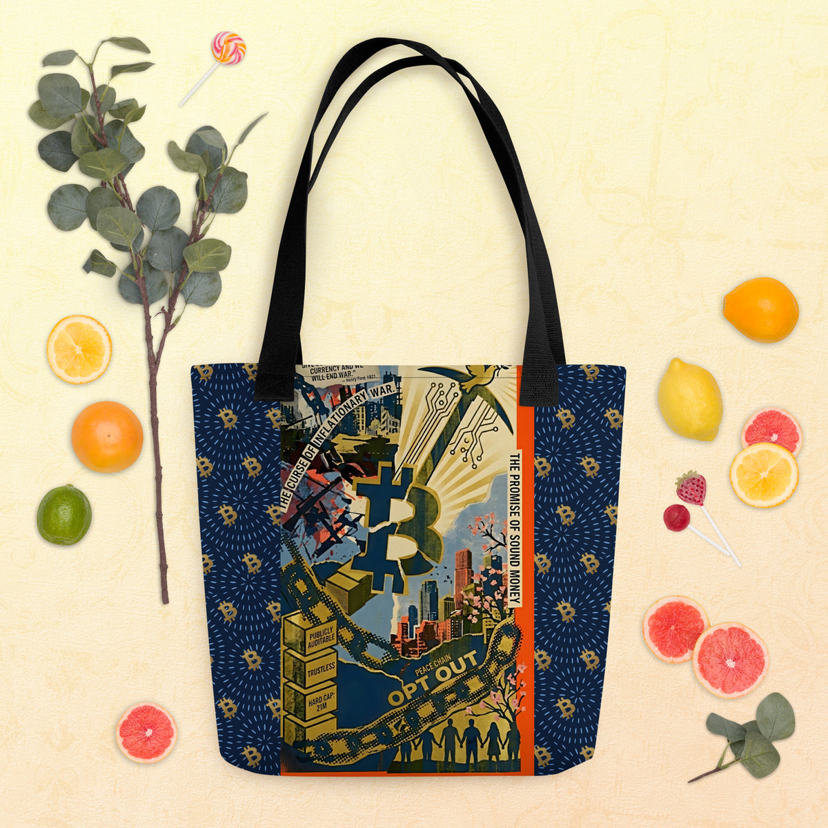 Opt Out Bitcoin Art Tote Bag