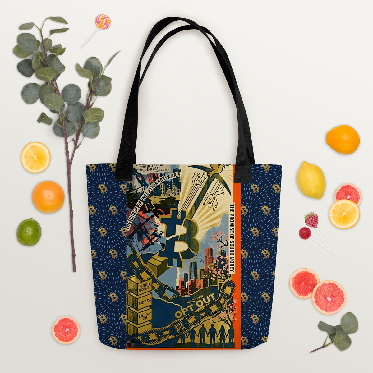 Opt Out Bitcoin Art Tote Bag