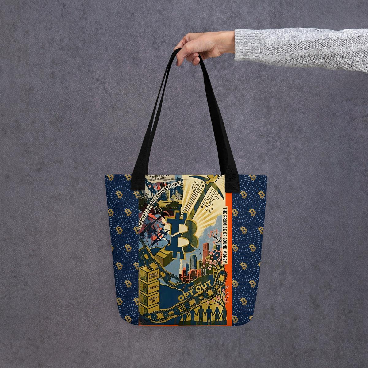 Opt Out Bitcoin Art Tote Bag