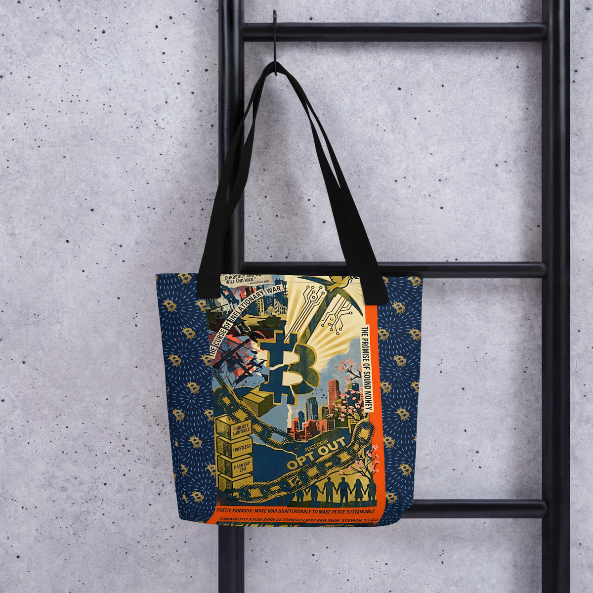 Opt Out Bitcoin Art Tote Bag