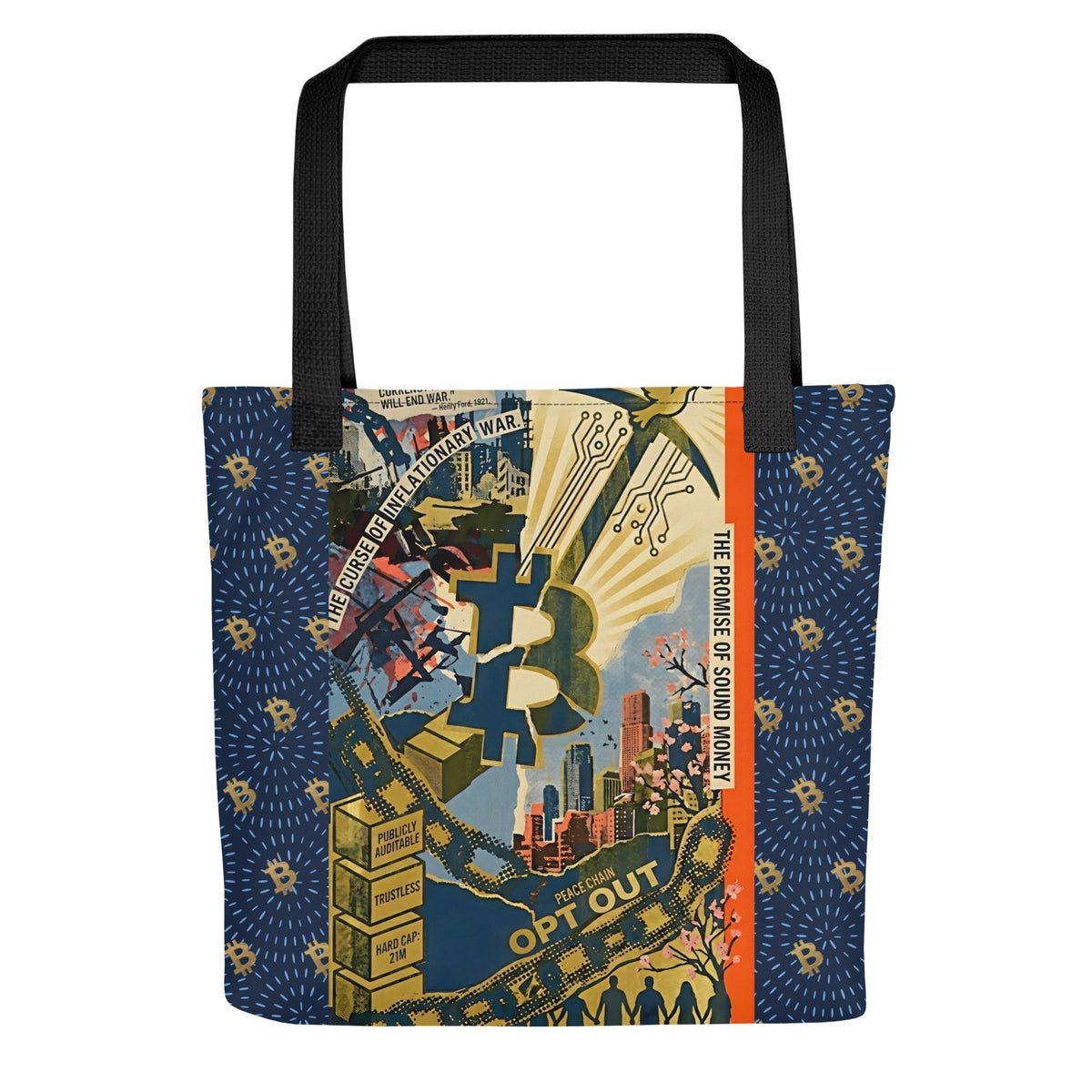 Opt Out Bitcoin Art Tote Bag