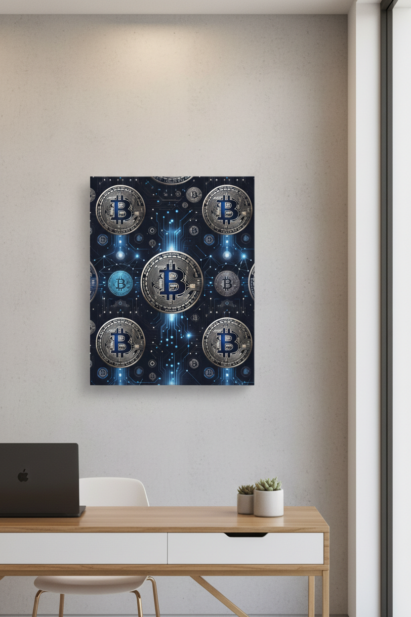 Bitcoin Constellation Canvas Lifestyle