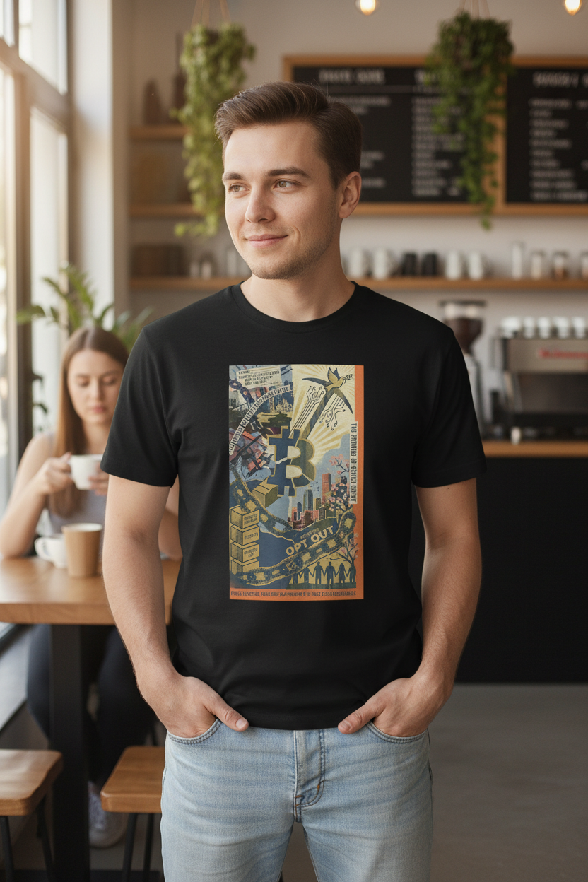 Bitcoin Opt-Out Unisex Short-Sleeve T-Shirt - Bullfrog Prints Canada