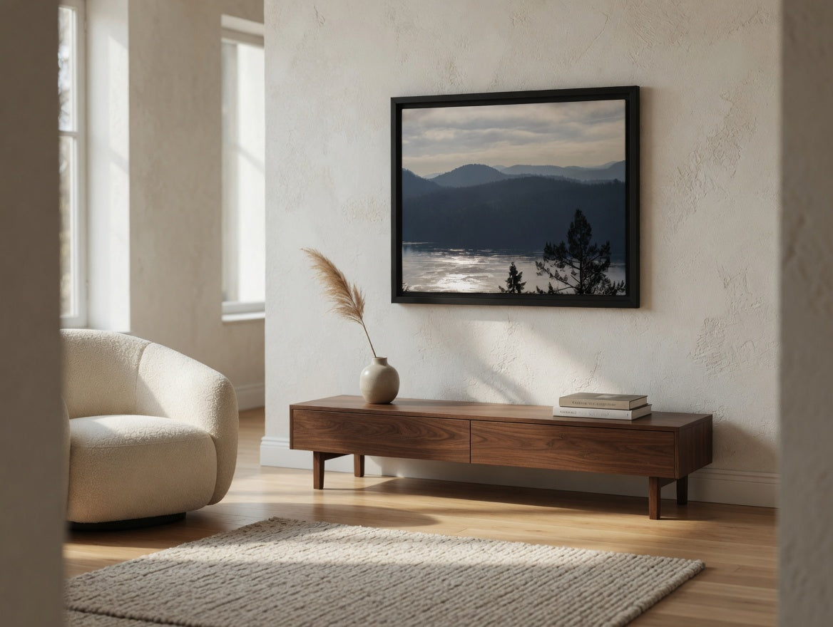The Silver Channel | Gulf Islands Framed Canvas Print | Galiano Island Photography | British Columbia Wall Art