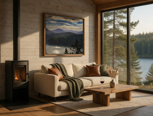 The Silver Channel Reimagined | Gulf Islands Oil Painting Framed Canvas Print | Galiano Island Art | British Columbia Wall Art