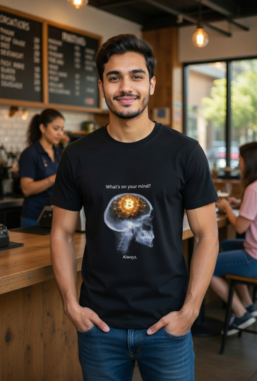 Bitcoin Brain Meme T-Shirt | Crypto Humour Unisex Tee | Bullfrog Prints Canada