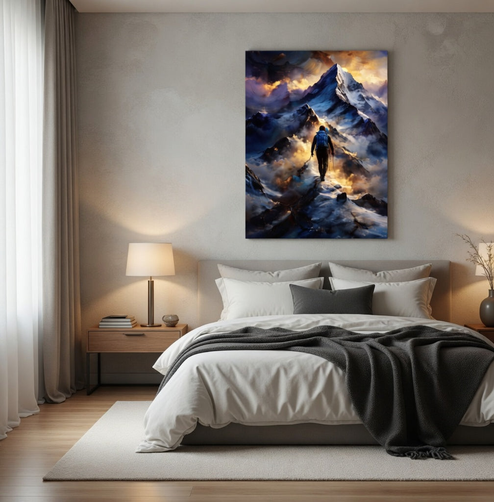 Celestial Ascent Canvas Print | Abstract Mountain Wall Art | Bullfrog Prints Canada