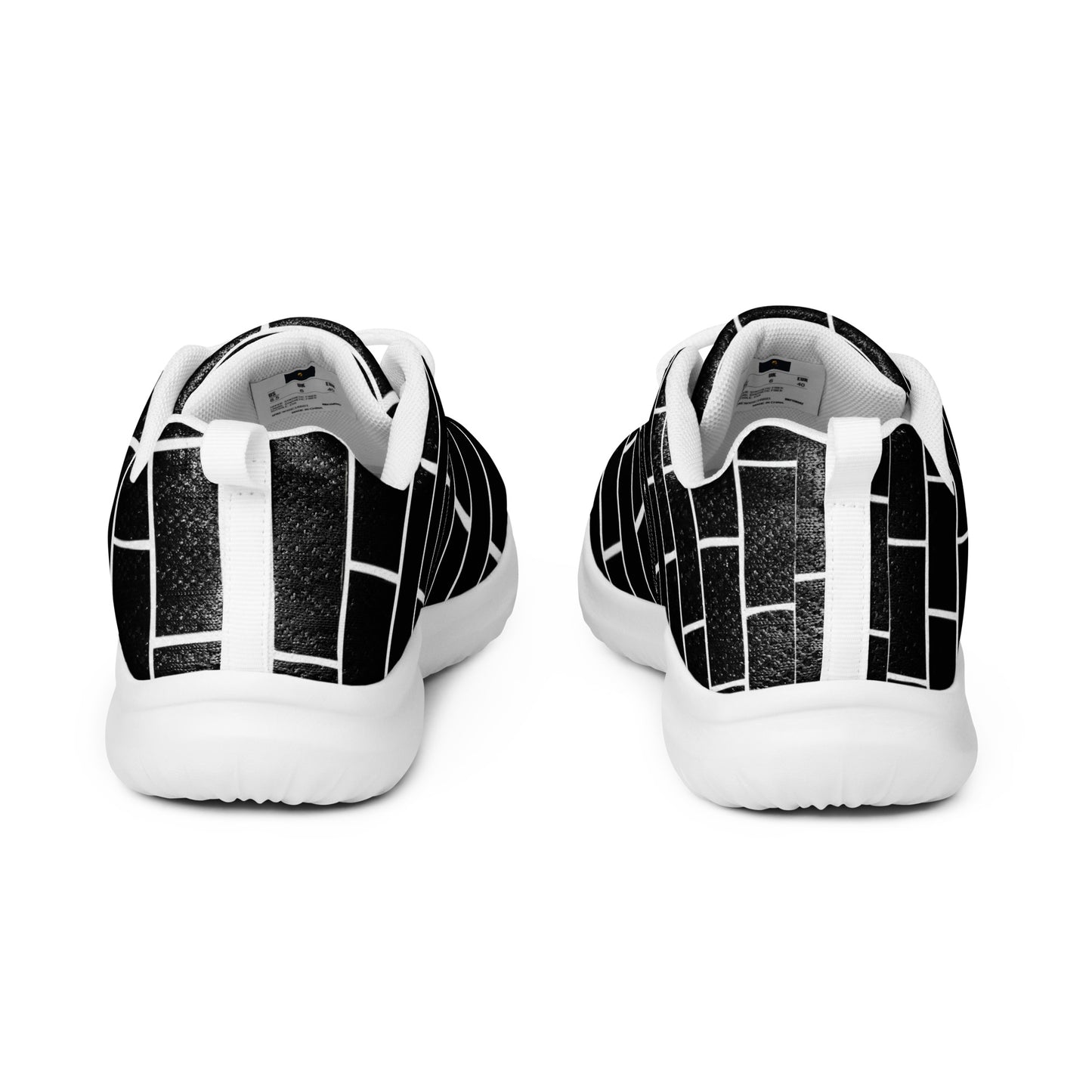 Pink Flop The Wall | Brick Wall Graphic Men's Athletic Shoes | Rock Music Wearable Art