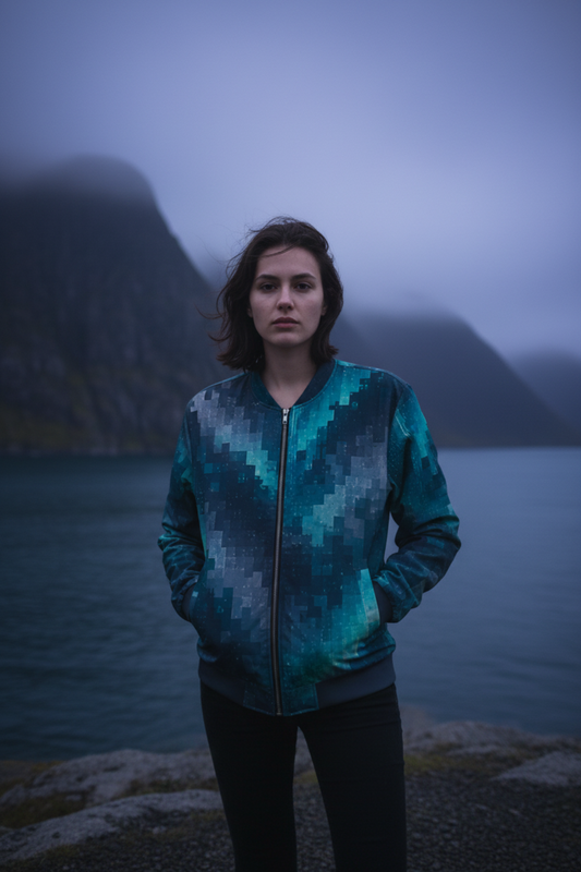 Neon Fjord Bomber Jacket Lifestyle Mockup
