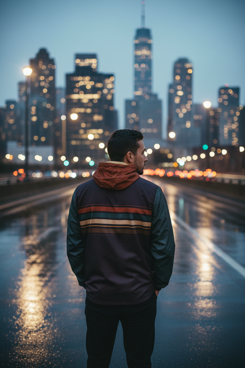 Night Transit Windbreaker - Back Lifestyle