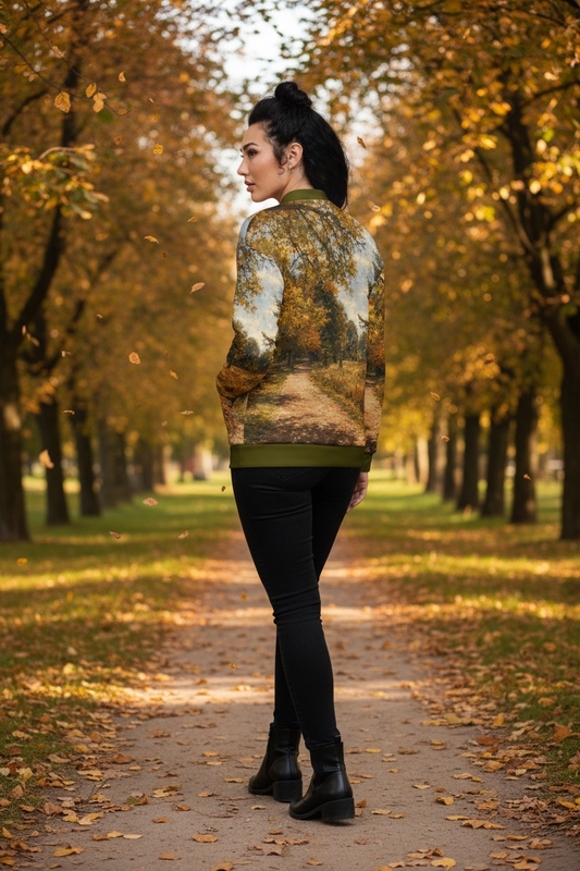 Path Into September Bomber Jacket Female Model