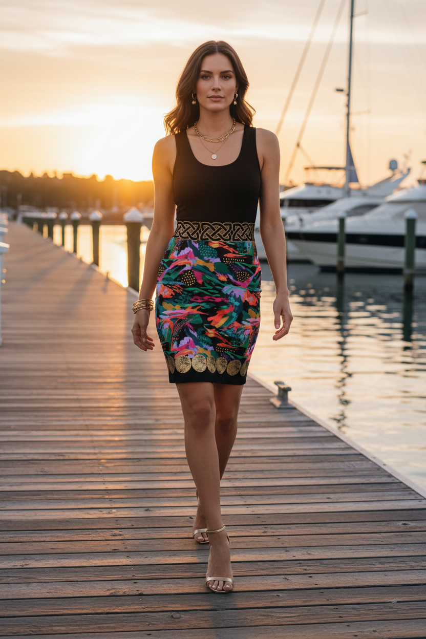 Tide Pool Bodycon Dress — Marina