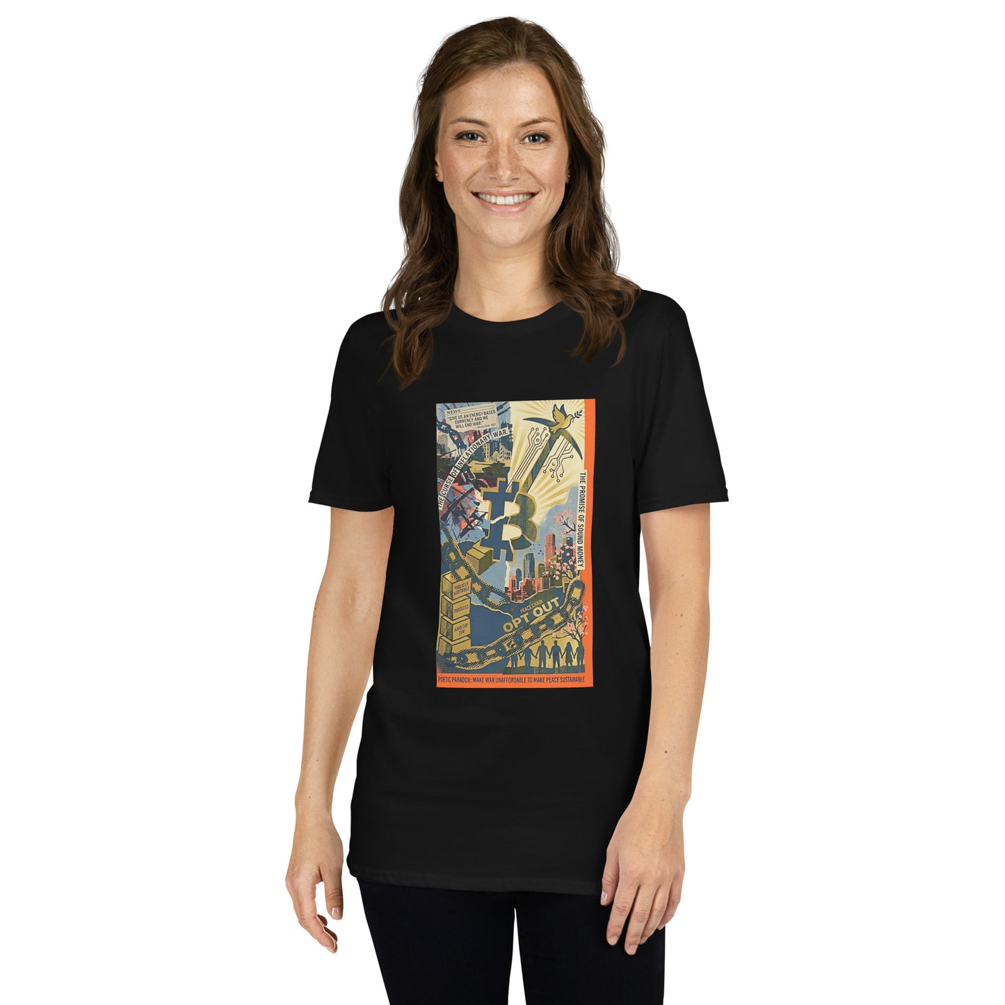 Bitcoin Opt-Out Unisex Short-Sleeve T-Shirt - Bullfrog Prints Canada