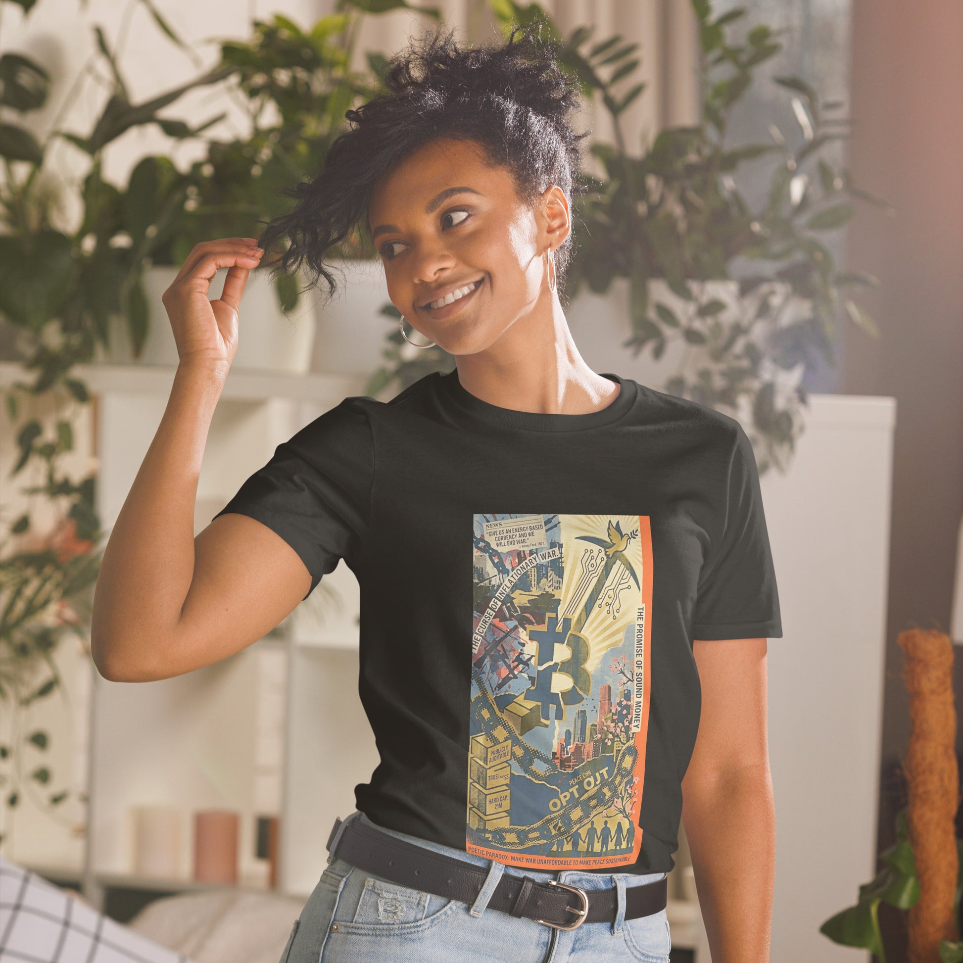 Bitcoin Opt-Out Unisex Short-Sleeve T-Shirt - Bullfrog Prints Canada