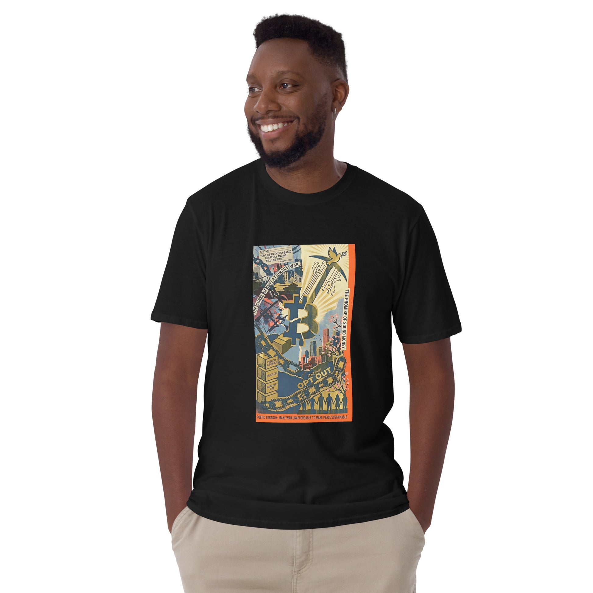 Bitcoin Opt-Out Unisex Short-Sleeve T-Shirt - Bullfrog Prints Canada