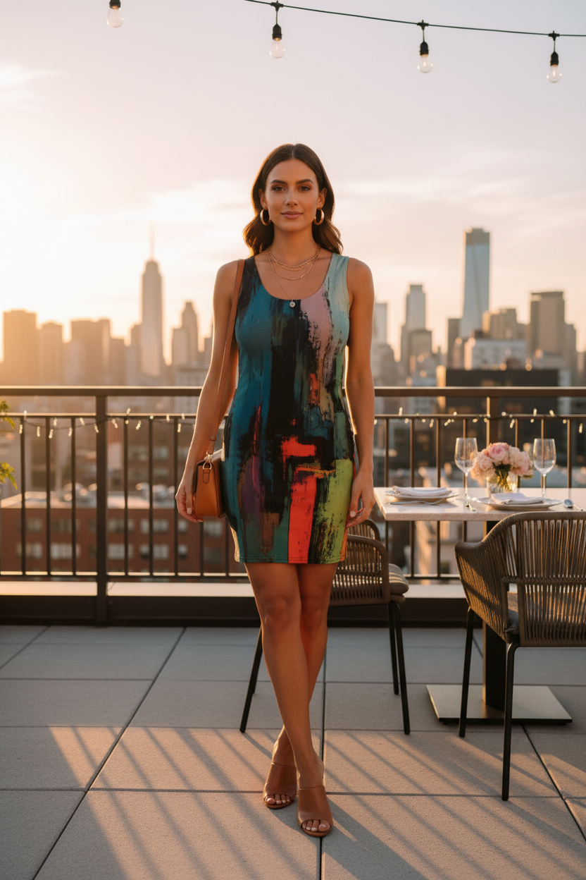 Urban Canvas Dress - Rooftop